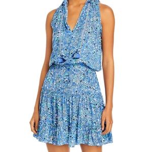 Poupette St. Barth Blue Floral Mini Dress